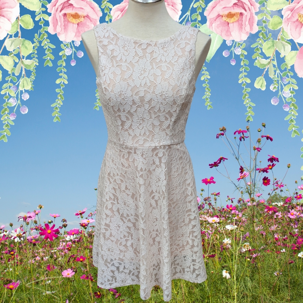 Speechless White Sleeveless A-Line Mini Dress